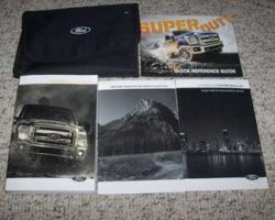 2014 Ford F-250 Super Duty Truck Owner's Operator Manual User Guide Set