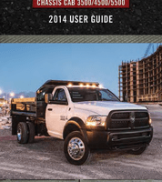 2014 Dodge Ram Truck Chassis Cab 3500 4500 5500 Owner's Operator Manual User Guide Guide