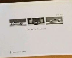2015 Lincoln MKZ Owner's Operator Manual User Guide