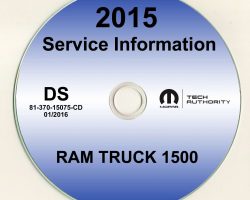 2015 Dodge Ram Truck 1500 Shop Service Repair Manual CD