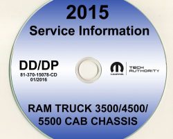 2015 Dodge Ram Truck 3500 4500 5500 Cab Chassis Shop Service Repair Manual CD