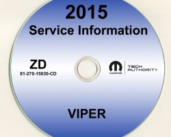 2015 Dodge Viper Shop Service Repair Manual CD