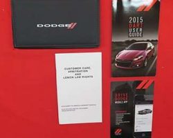 2015 Dodge Dart Owner's Operator Manual User Guide Set
