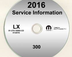 2016 Chrysler 300 Shop Service Repair Manual CD