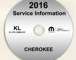 2016 Jeep Cherokee Shop Service Repair Manual CD