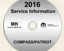 2016 Jeep Patriot Shop Service Repair Manual CD