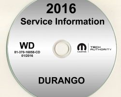 2016 Dodge Durango Shop Service Repair Manual CD