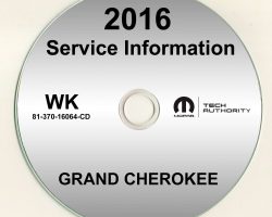 2016 Jeep Grand Cherokee Shop Service Repair Manual CD