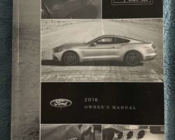 2016 Ford Mustang Owner's Operator Manual User Guide