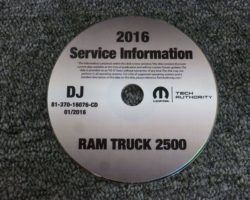 2016 Dodge Ram Truck 2500 Shop Service Repair Manual CD