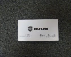 2016 Dodge Ram Truck 1500 2500 3500 Diesel Engine Owner's Operator Manual User Guide Supplement