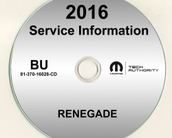 2016 Jeep Renegade Shop Service Repair Manual CD