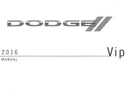2016 Dodge Viper Owner's Operator Manual User Guide