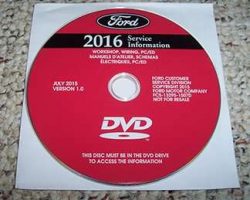 2016 Ford Escape Service Manual DVD