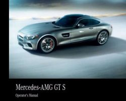 2017 Mercedes Benz AMG GT Owner's Operator Manual User Guide