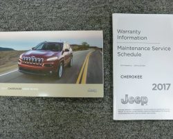 2017 Jeep Cherokee Owner's Operator Manual User Guide Set