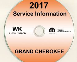 2017 Jeep Grand Cherokee Shop Service Repair Manual CD