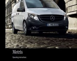 2017 Mercedes Benz Metris Owner's Operator Manual User Guide
