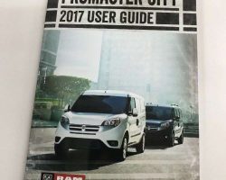 2017 Dodge Ram Promaster City Owner's Operator Manual User Guide Guide