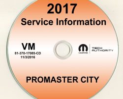 2017 Dodge Ram Promaster City Shop Service Repair Manual CD