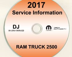 2017 Dodge Ram Truck 2500 Shop Service Repair Manual CD