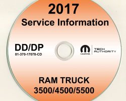 2017 Dodge Ram Truck 3500 4500 5500 Cab Chassis Shop Service Repair Manual CD