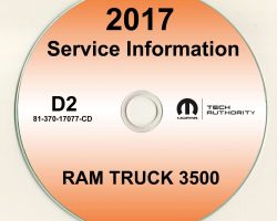 2017 Dodge Ram Truck 3500 Shop Service Repair Manual CD