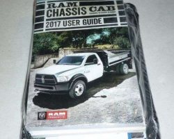 2017 Dodge Ram Truck 3500 4500 & 5500 Chassis Cab Owner's Operator Manual User Guide
