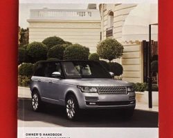 2017 Land Rover Range Rover Owner's Operator Manual User Guide