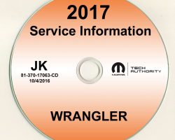 2017 Jeep Wrangler Shop Service Repair Manual CD