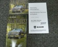2017 Dodge Ram Truck 1500 2500 3500 Owner's Operator Manual User Guide Set