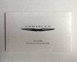 2018 Chrysler 300 Essential Information Owner's Operator User Guide Manual