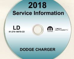 2018 Dodge Charger Shop Service Repair Manual CD