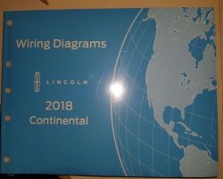 2018 Lincoln Continental Electrical Wiring Diagrams Manual