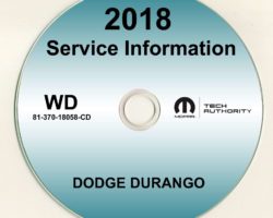 2018 Dodge Durango Shop Service Repair Manual CD