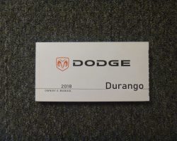 2018 Dodge Durango Owner's Operator Manual User Guide