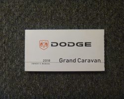 2018 Dodge Grand Caravan Owner's Operator Manual