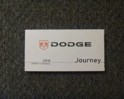 2018 Dodge Journey Owner's Operator Manual User Guide
