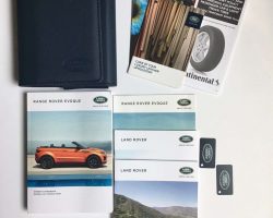 2018 Land Rover Range Rover Evoque Owner's Operator Manual User Guide Set