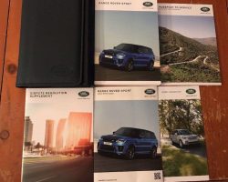 2018 Land Rover Range Rover Sport Owner's Operator Manual User Guide Set