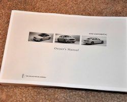 2018 Lincoln Continental Owner's Operator Manual User Guide