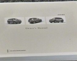 2018 Lincoln MKX Owner's Operator Manual User Guide