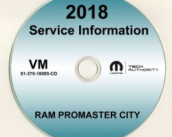 2018 Dodge Ram Promaster City Shop Service Repair Manual CD