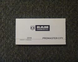2018 Dodge Ram Promaster City Owner's Operator Manual User Guide