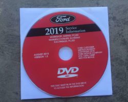 2019 Ford Escape Service Manual DVD