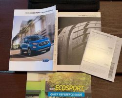 2019 Ford EcoSport Owner's Manual Set