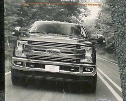 2018 Ford F-250 Truck Owner Operator User Guide Manual