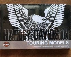 2018 Harley Davidson Touring Models Owner's Operator Manual User Guide