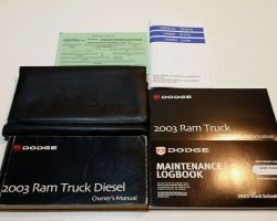 2003 Dodge Ram Truck Diesel Owner's Operator Manual User Guide Set