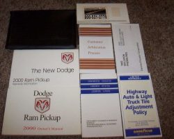 2000 Dodge Ram Truck Owner's Operator Manual User Guide Set